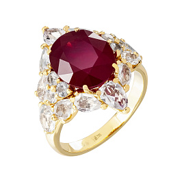 Кольцо из желтого золота с рубином 4,76 ct