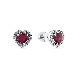 Серьги из белого золота 1,338 ct