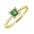 Кольцо из желтого золота с изумрудом 0,24 ct
