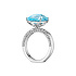Кольцо из белого золота с топазами 10,38 ct