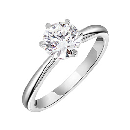 Кольцо DANAYA  из белого золота с бриллиантом 1,03 ct
