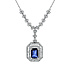Колье из белого золота с сапфиром 0,82 ct