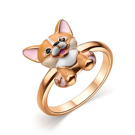 Кольцо из розового серебра