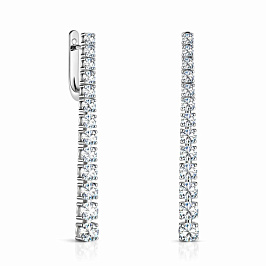 Серьги ALROSA  из белого золота