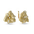 Серьги из желтого золота с бриллиантами 0,092 ct