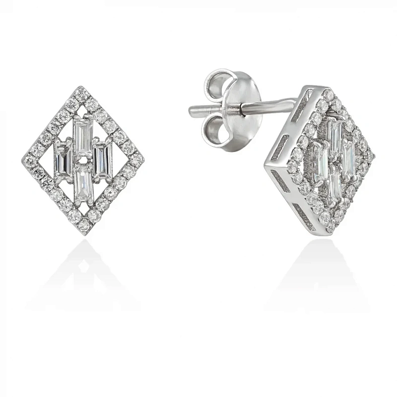 Серьги золотые с бриллиантами