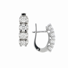 Серьги из белого золота с бриллиантами