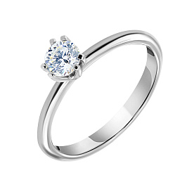 Кольцо DANAYA из белого золота с бриллиантом 0,29 ct