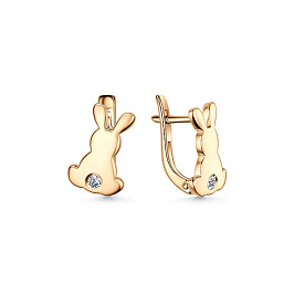 Серьги из розового золота