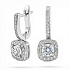 Серьги DANAYA  из белого золота с бриллиантами 1 ct