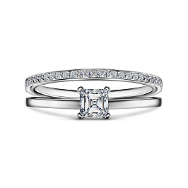 Кольцо из белого золота с бриллиантами 0,4 ct