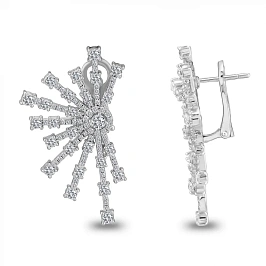 Эксклюзивные золотые серьги с бриллиантами