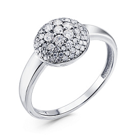 Кольцо из белого золота с бриллиантами