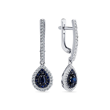 Серьги из белого золота с сапфирами 0,482 ct
