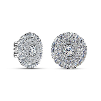 Серьги ALROSA  из белого золота