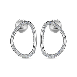 Серьги ALROSA  из белого золота