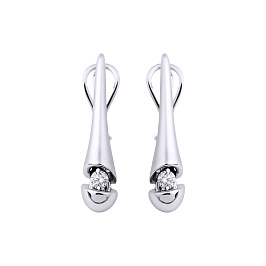 Серьги из белого золота с бриллиантами 0,32 ct