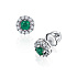 Серьги из белого золота с изумрудами 0,87 ct