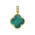Подвеска из желтого золота с малахитом 4,815 ct