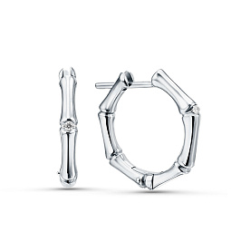 Серьги из белого золота с бриллиантами 0,052 ct