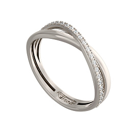 Кольцо из белого золота с бриллиантами