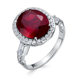 Кольцо из белого золота с рубином 5,83 ct