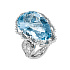 Кольцо из белого золота с аквамарином 26,37 ct