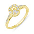 Кольцо из желтого золота с бриллиантами 0,1 ct