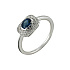 Кольцо из белого золота с сапфиром 0,44 ct