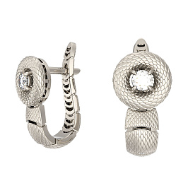 Серьги из белого золота с бриллиантами 0,203 ct