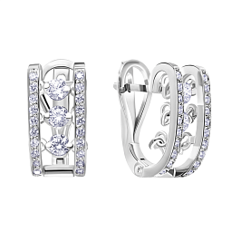 Серьги из белого золота