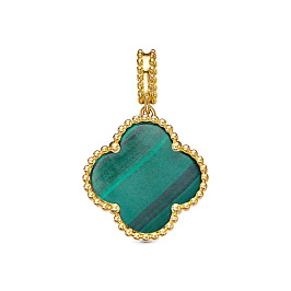 Подвеска из желтого золота с малахитом 4,815 ct