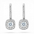 Серьги DANAYA  из белого золота с бриллиантами 1 ct