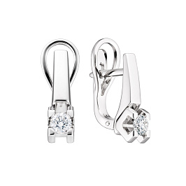 Серьги из белого золота с бриллиантами 0,47 ct