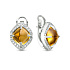 Серьги из белого золота с цитринами 11,96 ct