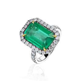 Кольцо из золота с изумрудом 2,65 ct