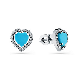 Серьги из белого золота 1,556 ct