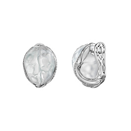 Серьги из белого золота с кварцем 49,83 ct