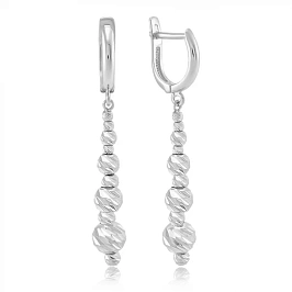 Золотые серьги из белого золота