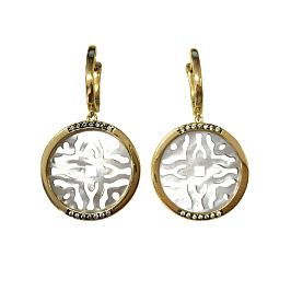 Серьги из серебра с перламутром