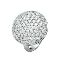 Кольцо из белого золота с бриллиантами