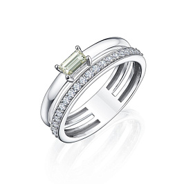 Кольцо из белого золота с бриллиантами 0,25 ct