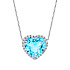 Колье из белого золота с топазом 4,9 ct
