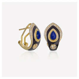 Серьги из желтого серебра