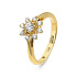 Кольцо из желтого золота с бриллиантами 0,22 ct