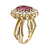 Кольцо из желтого золота с сапфиром 3,17 ct