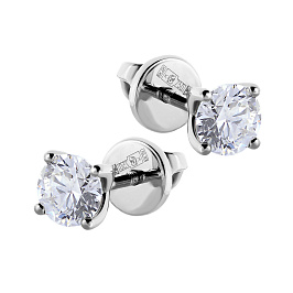 Серьги DANAYA  из белого золота с бриллиантами 1,82 ct