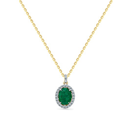 Колье из золота с изумрудом 1,45 ct