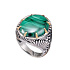 Кольцо из серебра с малахитом