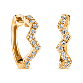 Серьги ALROSA  из желтого золота